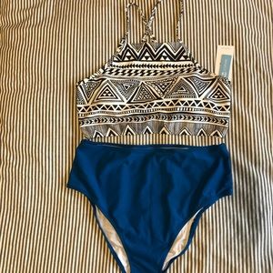 Cupshe tie back pattern bikini